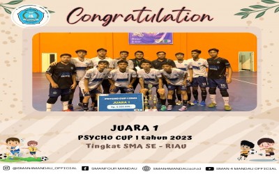 TIM FUTSAL SMANFOUR JUARA 1 PSYCHO CUP  I  SE-RIAU TAHUN 2023