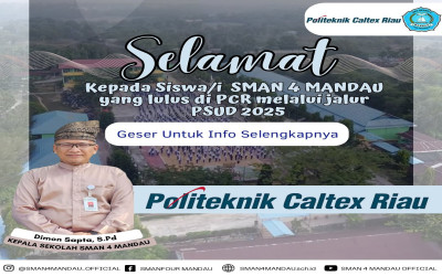 pengumuman kelulusan siswa yang mendaftar di Politeknik Caltex Riau di jalur PSUD
